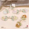 Botón Qipao con Relleno Floral, Traje Tang Hanfu Estilo Chino Tradicional Botón Hecho a Mano de Alta Gama, Botón de Tela con Relleno de Flor de Jazmín
