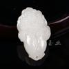 Pingente de Jade Branco Afegão Guanyin Maitreya Buda Jadeíta Ornamento Pendente de Grau A Suprimento para Transmissão ao Vivo Joias de Jade Escultura em Jade Artigos de Jade