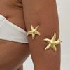Pulsera Abierta de Estrella de Mar de Metal para Mujer 2025 Verano Nuevo Popular Ciber Accesorios para Playa Viajes Vacaciones