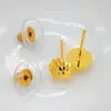 Aretes de Paraguas con Forma de Flor, Simples, Únicos, Elegantes, Aretes de Cobre Chapado en Oro, Fabricante de Joyería, En Stock al Por Mayor, Flores