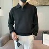 Suéter de gola V para outono e inverno para meninos estilo faculdade moda casal marca solto versátil quente para usar por baixo