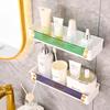 Estante de almacenamiento para baño sin perforaciones, Estante de almacenamiento triangular para lavabo de baño, Estante montado en la pared, Almacenamiento de productos para el cuidado de la piel