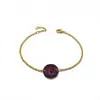 [10] Pulsera geométrica redonda pequeña de hongo de lujo retro simple francesa diseño de minoría coreana joyería en stock
