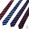 Corbata JK Rayada Corbata Uniforme DK Corbata de Nudo para Hombres y Mujeres Estilo Colegio Británico Estilo Departamento Japonés Escolar Estilo Casual Vino Tinto Azul