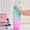 Nueva Botella de Agua Deportiva para Estudiantes Taza con Popote Delgada Alta Resiliencia Taza Espacial para Hombres y Mujeres Taza de Plástico Portátil