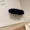 Pente de Lã de Cordeiro Colorido Grampo de Cabelo Colorido Doce Pente para Franja Outono e Inverno Acessório de Cabelo Estilo Princesa Coroa Alta Modelo Novo