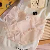 Calcinhas de Renda com Recorte de Cetim Estilo Novo Fresco para Mulheres, Forro de Seda que Muda de Temperatura, Tanga Respirável para Meninas