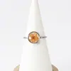 Anel de Flor Seca Banhado a Ouro de Aço Inoxidável Novo Transfronteiriço Amazon Criativo Flor de Não Me Esquecas Renda Flor Real Anel Joia