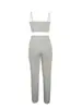 Novo conjunto de duas peças de calça jogger de yoga feminina transfronteiriça, estilo europeu e americano, calça fitness que levanta o bumbum, modelagem justa, emagrecimento, calça esportiva de nove pontos