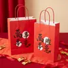 Bolsa de Embalaje para Bebida de Té con Leche y Café Transfronteriza Bolsa para Llevar Bolsa de Mano Personalización Catering Taza Simple/Doble Papel Kraft Engrosado