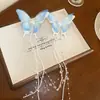 Pinza para el Cabello de Mariposa de Hada con Borla de Perlas, Pinza Lateral para Flequillo de Chica Dulce, Pinza para el Cabello Explosiva para Fotos de Instagram, Adorno para la Cabeza