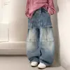 Pantalones de Otoño para Niños, Estilo Primavera y Otoño 2026 Nuevos Jeans para Niños, Pantalones Largos de Pierna Recta Ancha para Niños de Otoño, Modernos y Geniales