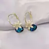 2022 Novo Estilo Coreano Moderno Elegante Brincos Longos Femininos Estilo Coreano Simples Outono e Inverno Ágata Vermelha Brincos de Pérola Brincos