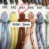 Familia Miu con 3 mm color 108 color punto de salto núcleo de poliéster envuelto en cuerda redonda cuerda para ropa sombrero cuerda para pantalones (longitud ilimitada)