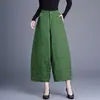 Garantía de Calidad Seda Real Reductor de Edad Nuevo Estilo Chino para Mamá Pantalones de Pierna Ancha Pantalones Casuales de Primavera y Otoño Elegantes Pantalones de Pierna Torcida Jacquard para Abuela