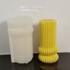 Aliexpress Nova Coluna Romana Listrada Vela Silicone Molde Cilindro Listrado Geométrico DIY Velas Ornamentos