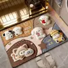 Alfombrilla de Baño de Dibujos Animados 3D, Felpudo Resistente a la Suciedad y Fácil de Limpiar para la Entrada del Baño, Alfombrilla Doméstica Absorbente de Agua de Diatomeas