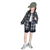 Camisas de Manga Larga para Niñas Primavera 2025 Nuevos Tops para Niños Camisas y Chaquetas de Cuadros Finos de Principios de Otoño para Niñas
