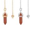 AliExpress alta venda pedra de energia colorida coluna hexagonal de ponta dupla pêndulo espiritual meditação joia de cristal natural atacado