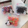 Lindo set de goma para el cabello de colores gruesas y desechables para bebés, empaquetado en bolsa de dibujos animados, que no dañan el cabello, directo del fabricante