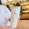 Taza de Hielo Portátil para Doble Bebida con Gran Capacidad, Taza de Viaje Aislada, Diseño Elegante para Mujeres, Adecuada para Uso en Automóvil, Venta al por Mayor