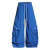 Pantalones Cargo de Pierna Ancha con Estampado de Letras, Bolsillo Deportivo de Secado Rápido de Nylon para Hombre, Nuevos Pantalones Casuales Sueltos de Estilo Veraniego para Mujer