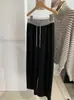 KEKEZOON Nuevos Pantalones de Pierna Ancha de Cintura Alta Estilo Minimalista de Principios de Otoño para Mujer Cintura Elástica Adelgazantes Casuales Pantalones Deportivos 8785