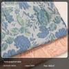 Tecido Jacquard Fresco Azul Rosa Embossado Textura Côncavo-Convexa Tridimensional Bolsa Feita à Mão Vestido Tecido Tingido na Massa