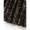 2026 Europeo y Americano Amazon transfronterizo nuevo estampado de leopardo cintura elástica moda casual de cintura alta falda de mujer