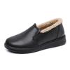 Zapatos Nuevos de Piel Genuina para Mujer, Zapatos Versátiles para Mujer para Todas las Estaciones, Tacones Planos y Zapatos Cálidos de Terciopelo, Zapatos de Piel Genuina para Madre, Ventas Directas de Fábrica