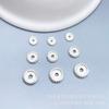 Espaciador de cuentas toroidal de plata esterlina s925, espaciador de plata para suéter, accesorios de bricolaje, joyería, material hecho a mano, espaciador plano