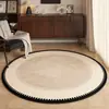 Tapete Redondo Sala de Estar Cobertor de Sofá Estilo Vintage Quarto Francês Tapete de Cabeceira Almofada Plush para Pés Banheiro Tapete para Cadeira de Balanço