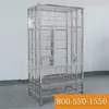 Jaula para Pájaros de Acero Inoxidable 304, Jaula Grande para Loros, Pequeña Cotorra del Sol, Myna, Periquito, Villa de Lujo para Pájaros con Vidrio Templado