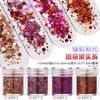 Nail art glitter lantejoulas glitter pó gradiente conjunto azul roxo 123mm misto esmalte joias material gota de cola