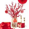 Fortune Fruit Red Fruit Holly Fruit Artificial Flower Decoração Sala de Estar Ano Novo Flor Flor Decoração Quarto de Casamento Decoração