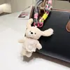 Lindo Cachecol Suéter Urso Boneca Chaveiro Urso de Pelúcia Orelhudo Criativo Pingente de Bolsa Acessório Decorativo da Moda