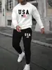 Conjunto de Sudadera con Cuello Redondo y Pantalón para Hombre, Impresión 3D, Moda, Ropa Deportiva Casual para Exteriores