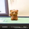 Palo de Rosa Natural Sándalo Verde Talla de Madera DIY Oso de Peluche Lindo Oso Pequeño Colgante para Llavero de Teléfono Accesorios