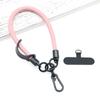 Cordón cruzado de 8 mm de cuero, tira redonda de cuero, clip trasero, junta, funda para tarjeta llave, multifuncional, puerto de carga, cordón para funda de teléfono
