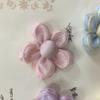 Gaze Bordada Flor de Cinco Pétalas Acessórios diy Tecido Acessórios de Flor Artesanal Acessórios para Roupas Borda Bordada Rosa Brilhante Cinco Pétalas
