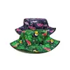 Chapéu de Sol de Viagem para Praia Crianças Verão Novo Chapéu de Pescador Estampado Flamingo Pica-pau Chapéu Bacia de Estudante Crianças