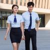 Camisa blanca de manga corta ajustada para hombre de verano, camisa de vestir, traje formal para mujer, ropa de trabajo para banco y seguros, al por mayor