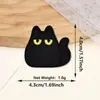 Nuevo parche bordado de gato negro de dibujos animados, autoadhesivo, para reparar agujeros en chaquetas de plumas y abrigos, parche decorativo sin coser