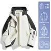 Chaqueta Tres en Uno para Hombre y Mujer, Forro Polar, Cortavientos e Impermeable, Chaqueta de Montañismo Xizang para Exteriores, Chaqueta Funcional con Logotipo Estampado