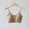 Ropa Interior Invisible de Hielo para Mujer Verano Delgado Tirantes Finos Base Líquida Sujetador de Tirantes Sensación Fresca Chaleco Dos en Uno