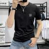 Camiseta de Manga Corta para Hombre Explosiva 2025 Nueva Moda de Verano Guapo Calidad Camiseta Casual para Hombre Combinable de Media Manga con Cuello Redondo