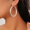 Pendientes Redondos Brillantes de Aguja Plateada Transfronterizos Europeos y Americanos Pendientes de Botón de Lujo Ligero de Gama Alta Pendientes para Mujer con Sentido de Diseño Nicho