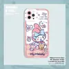 Funda de Teléfono Kuromi Estilo Coreano Adecuada para Apple 18Pm Funda Transparente Iphone17 Linda Rosa Melody Funda Suave