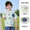 Conjunto de Verão para Meninos Europeus Camiseta de Manga Curta e Shorts Jeans Roupa Infantil Bebê Menino Verão Estilo Fino