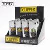 CLIPPER Clifford Corpo de Metal Roda de Lixa Isqueiro Plano Grande Cor Gradiente de Navegação Recarregável a Gás